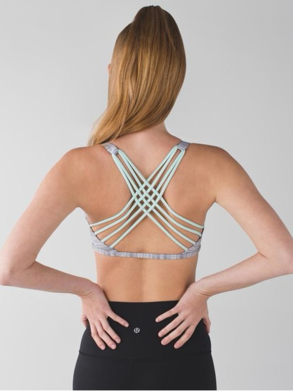 Lululemon Sz 4 Free To Be Athletic Cyber Strip Sport Bra